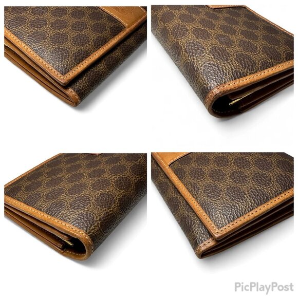 CELINE Canvas Brown Macadam Long Wallet - Picture 11 of 16